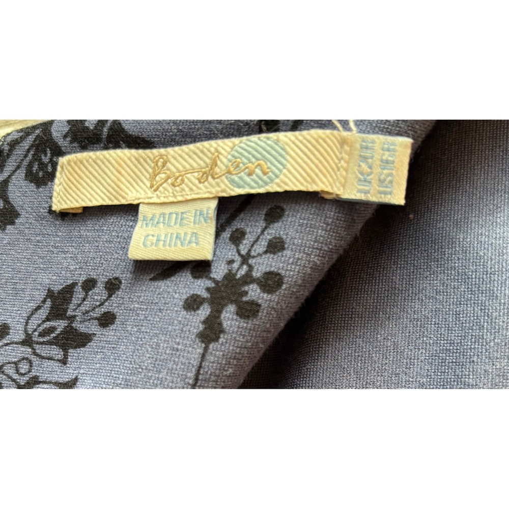 Boden Blue Dress with Black Floral Design – Size 16R – EUC - Picture 4 of 6